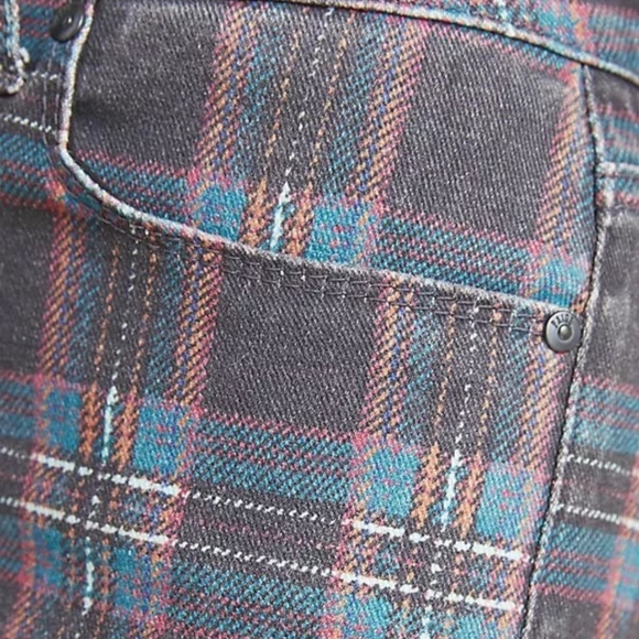 Paige Hoxton Plaid High Waist Ankle Skinny Jeans - Picture 8 of 11